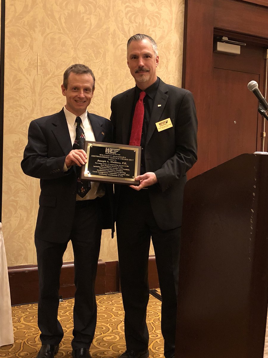 NewEngland_ITE's tweet photo. Congratulations to Joe Hallisey, #NEITE Distinguished Service Award of 2017! https://t.co/MVnAgIeVsC