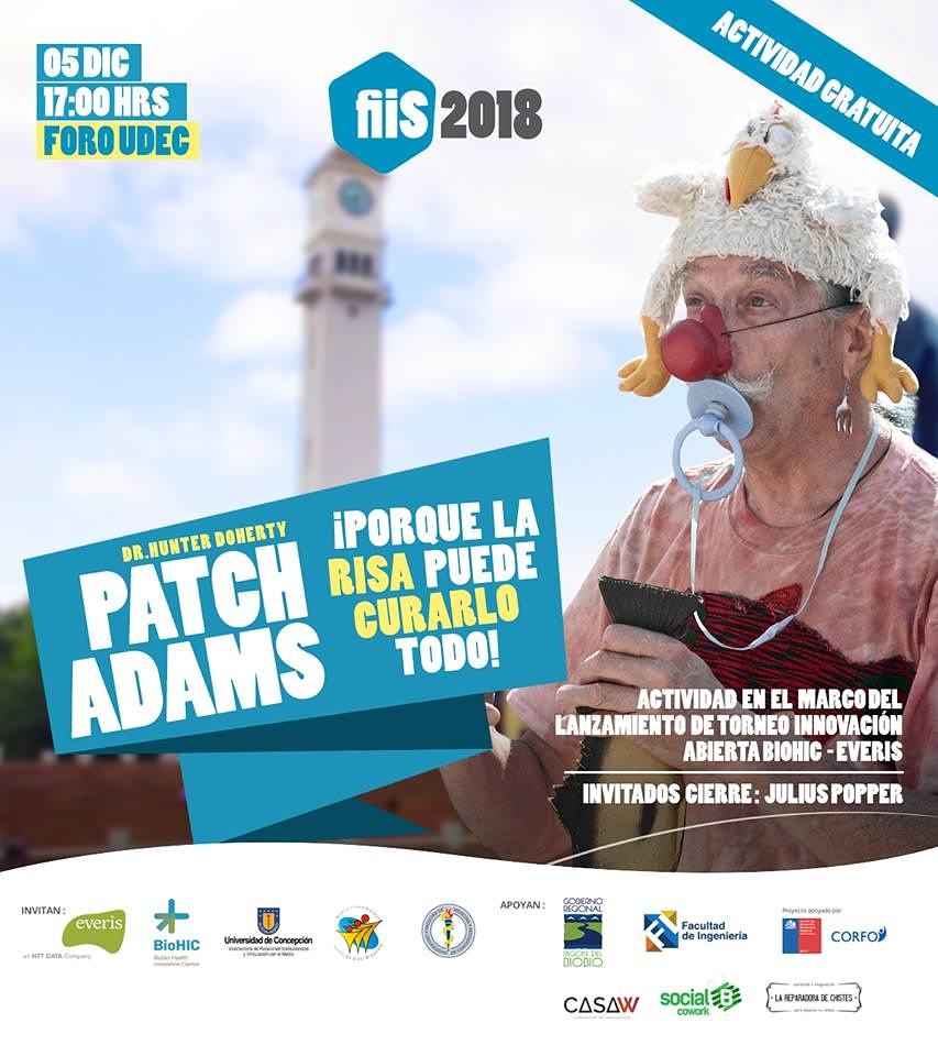 quehayenconce's tweet photo. #QueHayenConce #Mañana
Patch Adams. Porque la risa puede curarlo todo! Marte 05 de Diciembre 17:00 hrs En el Foro #UdeC Actividad Gratuita https://t.co/tTdbzCn6NA