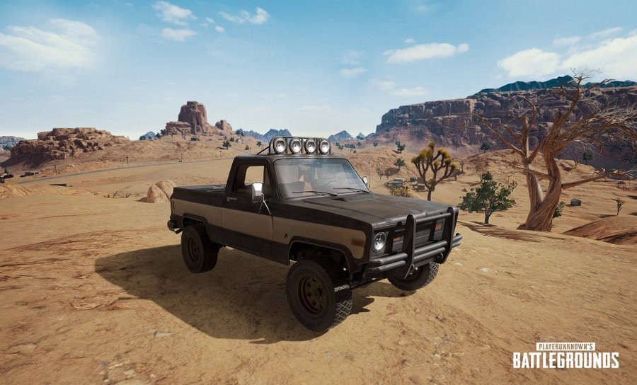 Pubg 砂漠マップ専用の 新車両 ビジュアル公開 開放式の荷台付トラック Game Spark 国内 海外ゲーム情報サイト