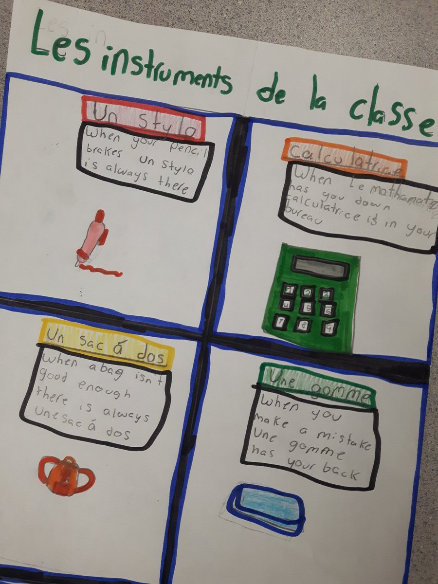 Saratay1234's tweet image. Students made French school supply advertisements! Turned out better than expected 😀😀
@SMBInnisfail @rdcrs 
#frenchsecondlanguage #teachergoals #grade5 #literacy