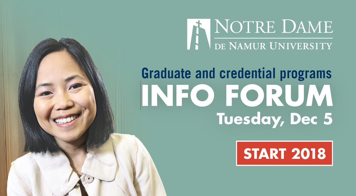 NotreDameCA's tweet image. Discover the range of #graduate programs and #teachingcredentials offered, all designed with the working professional in mind. Join us tomorrow night to learn about #NDNU&apos;s competitive tuition, year-round start dates and financing options for adults. RSVP: bit.ly/29So6vN
