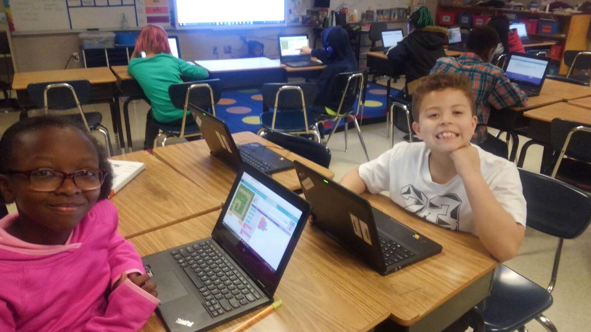 westwood475's tweet photo. Mrs. Yeldell’s class is kicking off the week right! #code475 https://t.co/huSbSZPfQu