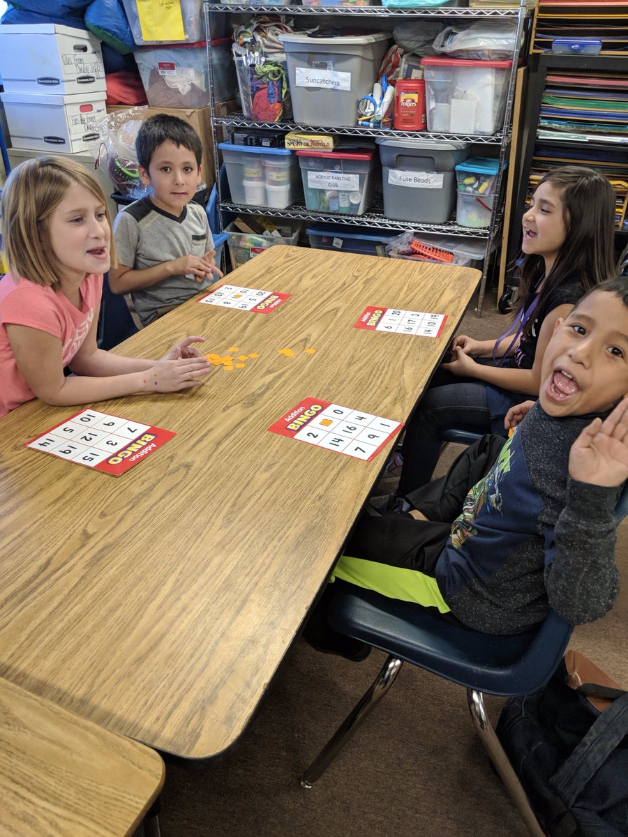 PhelanASES's tweet photo. Second grade working on math facts while playing a engaging game of Bingo! @snowlineASES #bestyearever https://t.co/bNWHbhNfKr