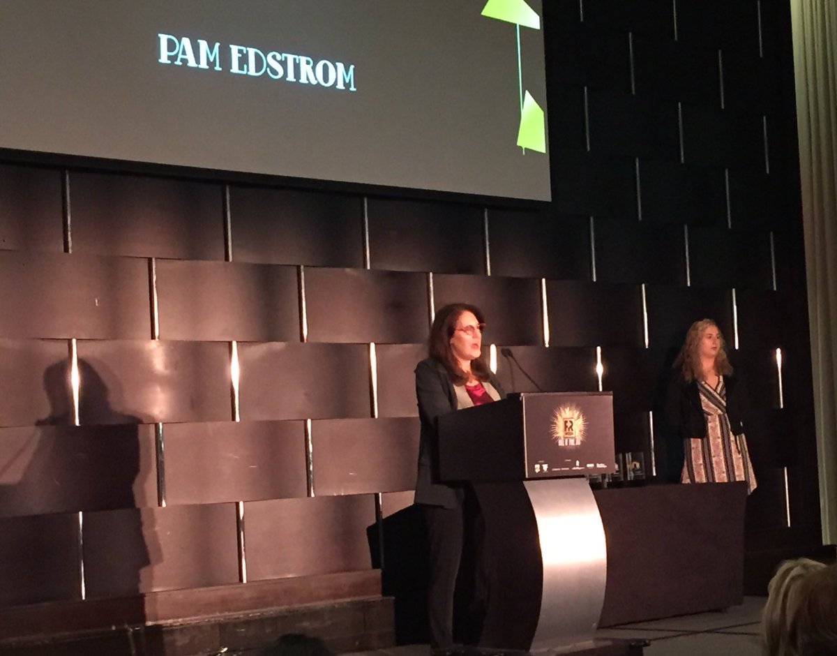 PRWeekUS's tweet photo. The next award goes posthumously to Pam Edstrom, accepted by @WEcomms cofounder Melissa Waggener Zorkin #PRWHallofFame https://t.co/l8faoQA0d3