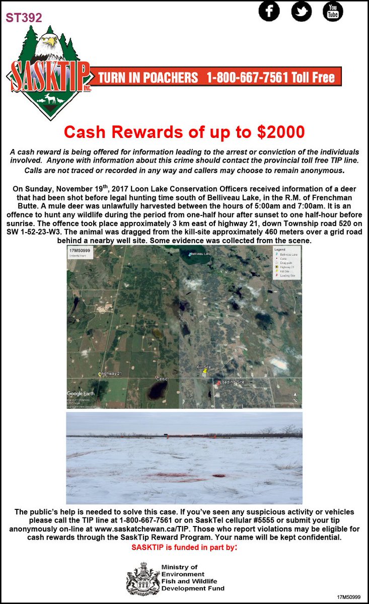 Sasktip's tweet image. Check out the latest unsolved cases from around the province and see if you can help! If you have any info call the TIP line 1-800-667-7561 or #5555 from a Sasktel cellphone. Or report online at saskatchewan.ca/tip