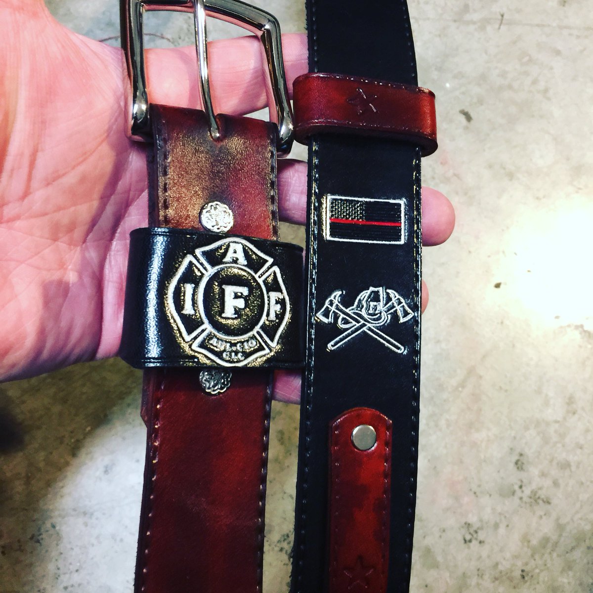 FFShields's tweet image. Couple of two tone custom radio straps.
