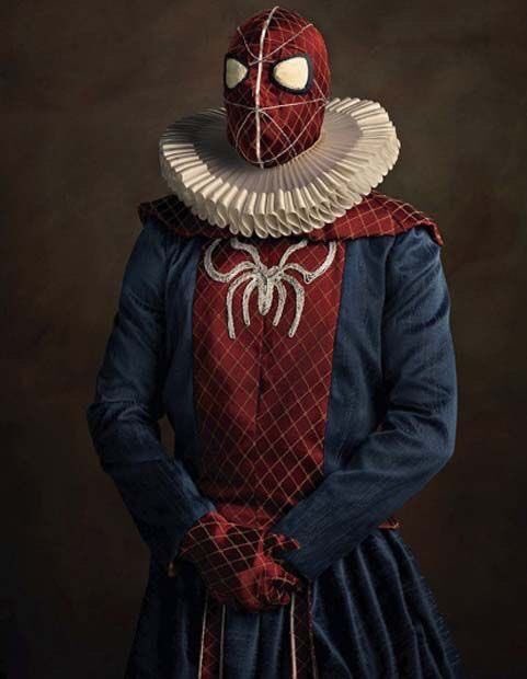 MAWhereDaCashAt's tweet photo. French photographer portrays superheroes &amp; villains as if they were 16th century paintings https://t.co/bUUE5dzgel