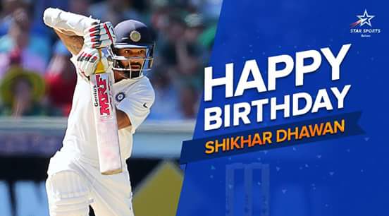   Happy Birthday shikhar dhawan 