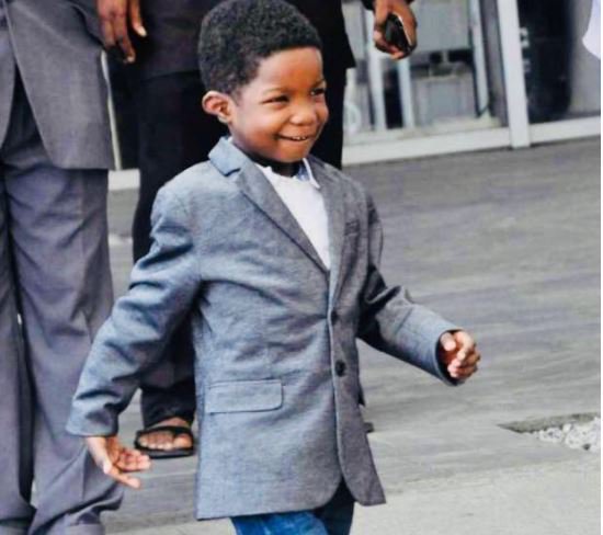 Boko Haram child victim, Ali Ahmadu, walks after Dubai surgery