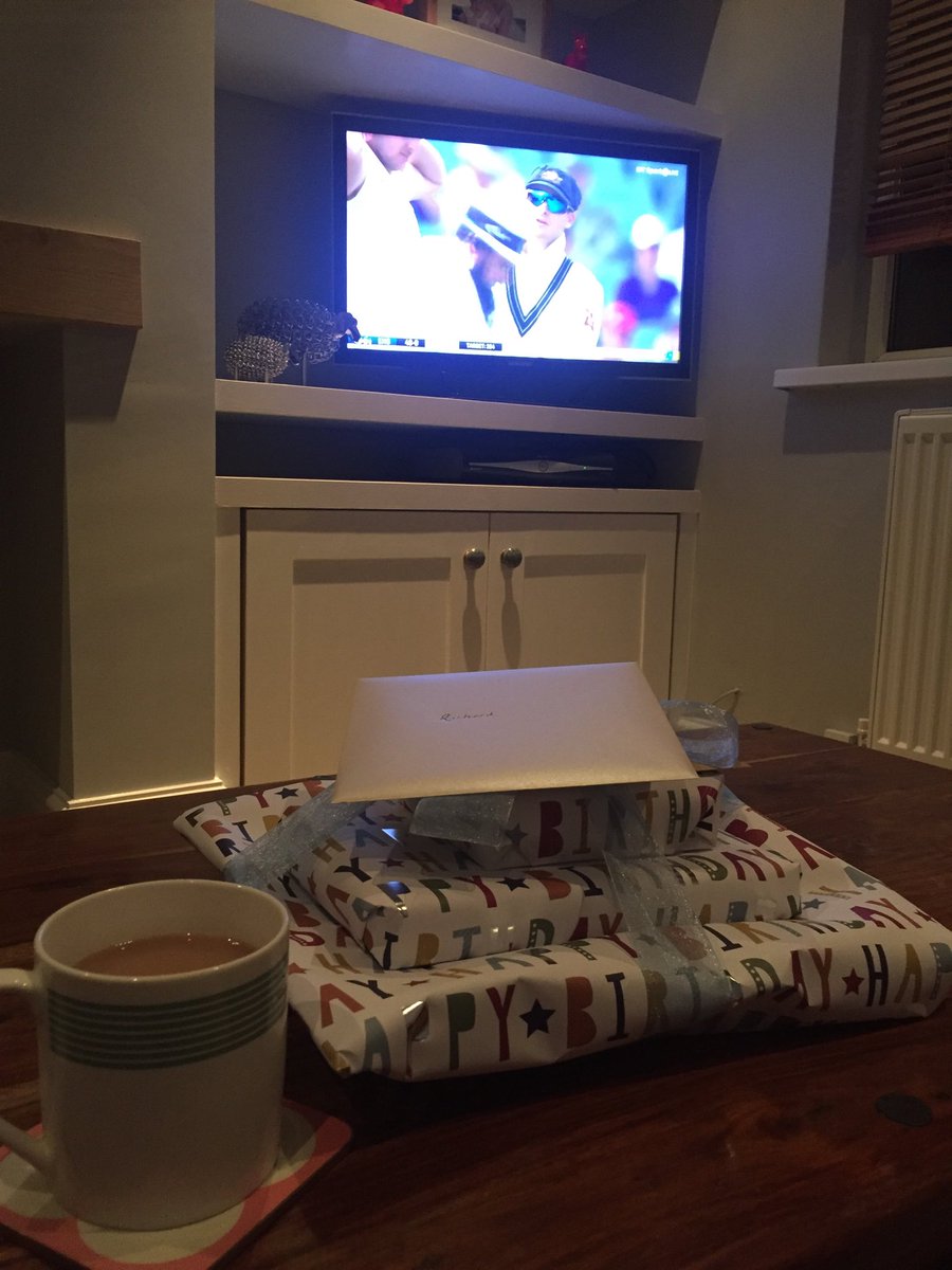 Richard Wilson (@richardwp2p) on Twitter photo Perfect start to my Birthday. Come on England. You win and I am coming to Australia. <a href="/bbctms/">Test Match Special</a> Perfect start to my Birthday. Come on England. You win and I am coming to Australia. <a href="/bbctms/">Test Match Special</a>
