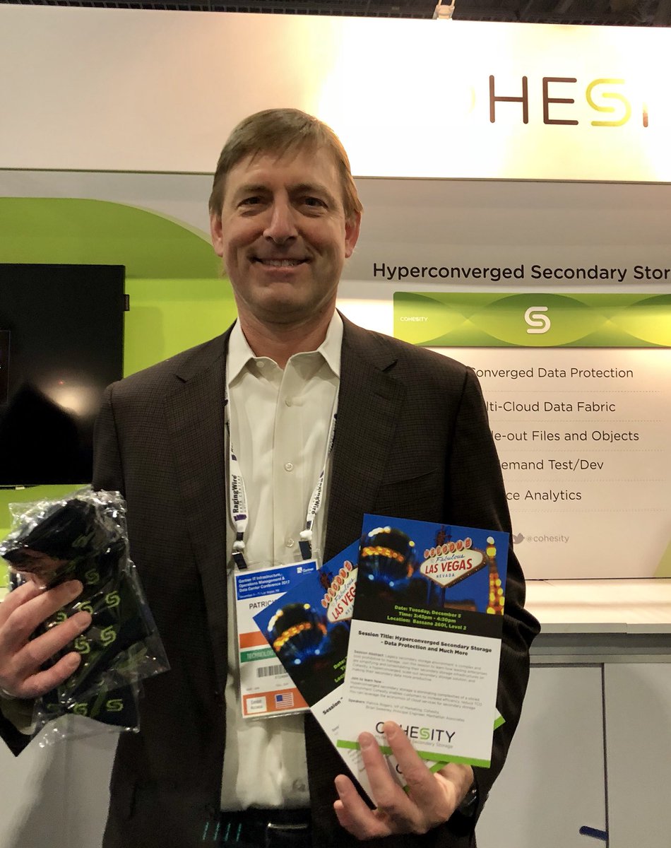 alyseokumura's tweet image. Come to @Cohesity VP Marketing @patrickrogersca session TMRW at 3:45pm Bassano 2601 #GartnerDC #GartnerIO Raffle Prizes! 🎟 #cohesityevents
