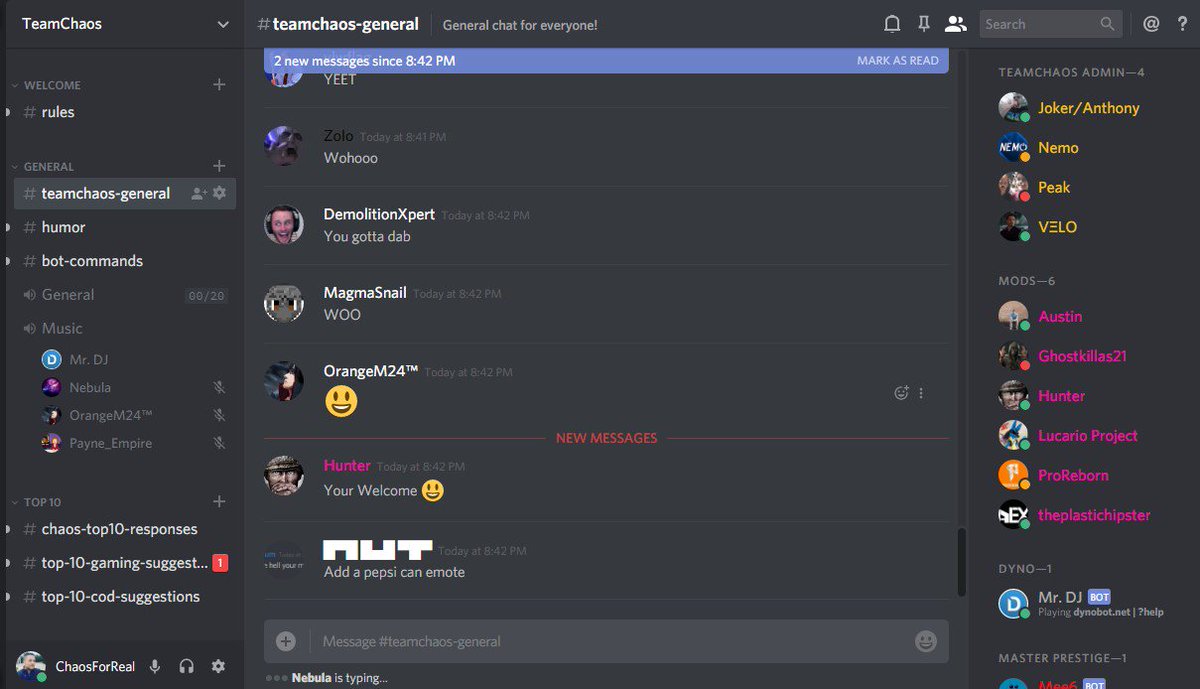 Chaos Awakens - Discord Servers