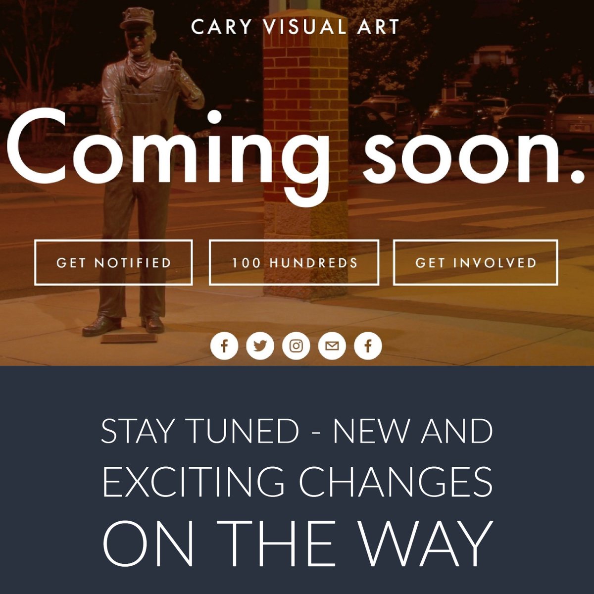 Stay tuned for new and exciting developments at CVA!  Take a brief tour.  More to come in the near future!  caryvisualart.org