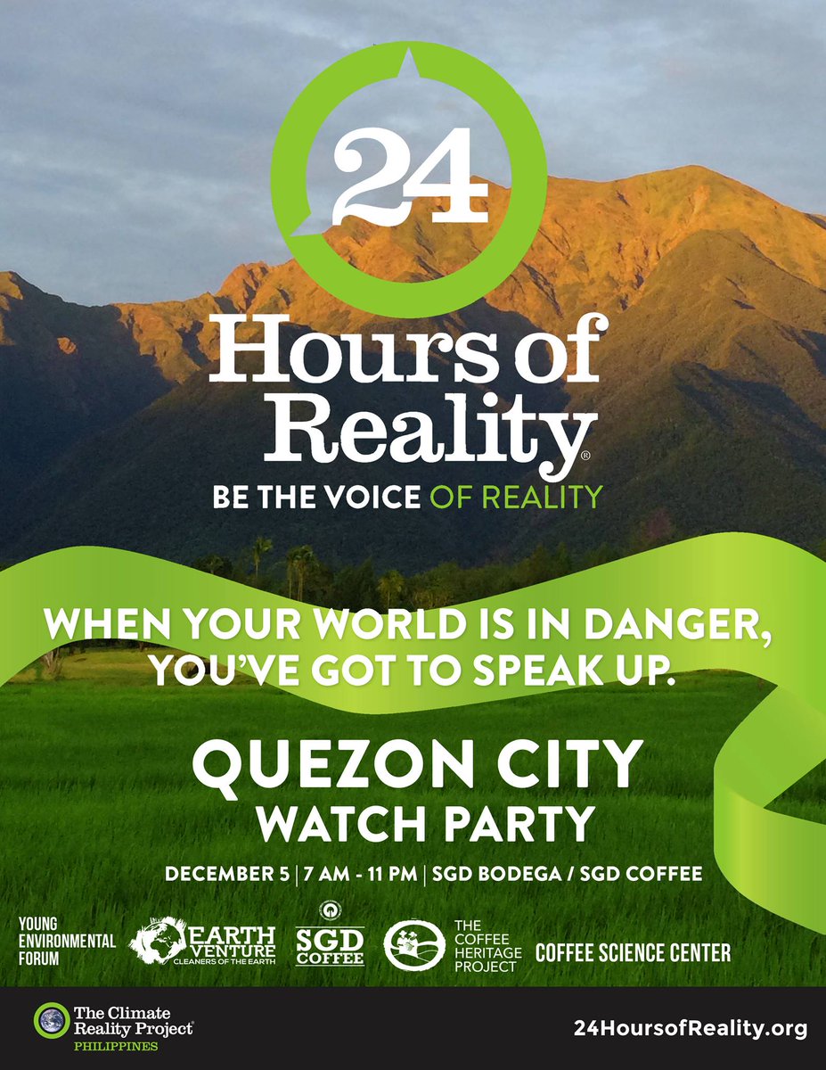 SuperMudball's tweet photo. We're closing in to the 8th hour featuring the Philippines. #24HoursofReality 
Common over and watch with us at the #CoffeeScienceCenter #SGDCoffee #ClimateActionPH https://t.co/X3S9EKrwqf