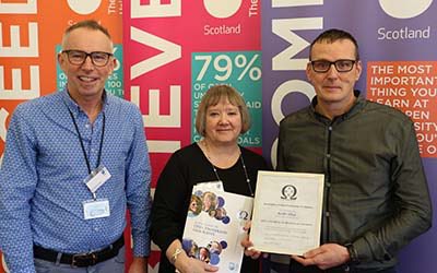 Proud to have Keith as part of our team #BurnockEACH who was diagnosed as being dyslexic during his degree with OU receiving his nursing registration below.