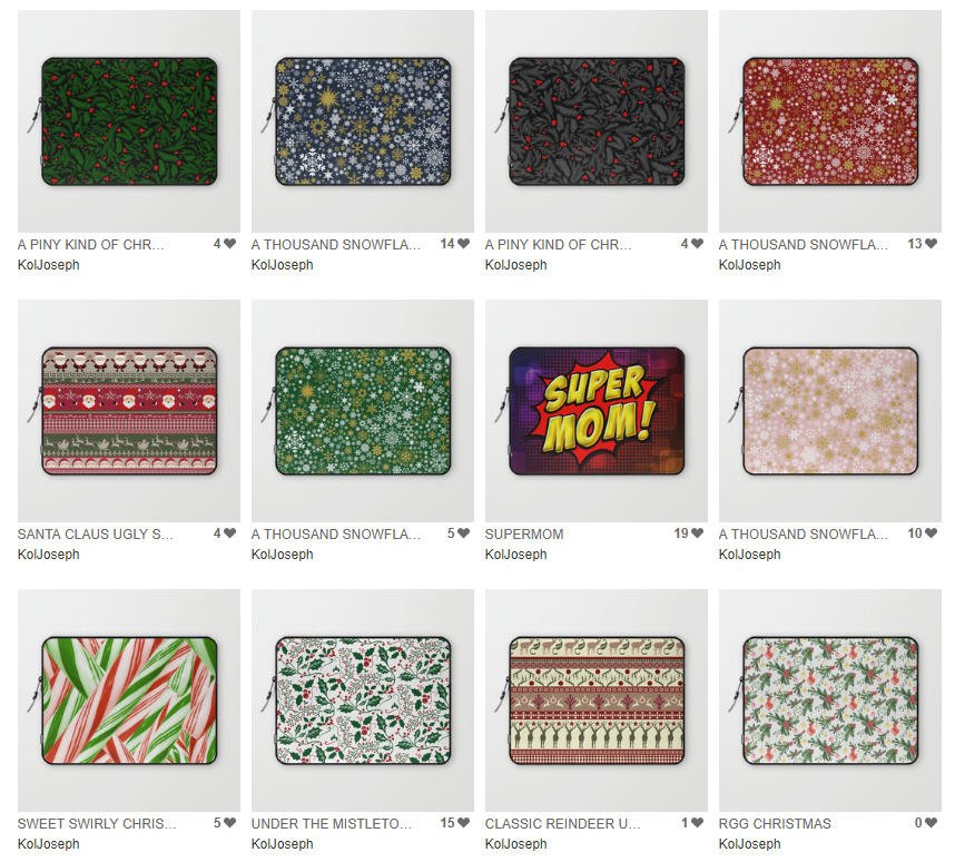 TheKolJoseph's tweet photo. Ho ho HUGE SALE!+ FREE SHIPPING on Tech, Apparel and Accessories at my @society6  store. Sale only Valid on December 5! 

$8 Off Phone Cases and Laptop Sleeves!
20% Off Apparel!
25% Off Accessories

Store link at  https://t.co/rMReeq0vfL .. #society6 #GiveLove #christmasgifts https://t.co/PUUQe7g2HS