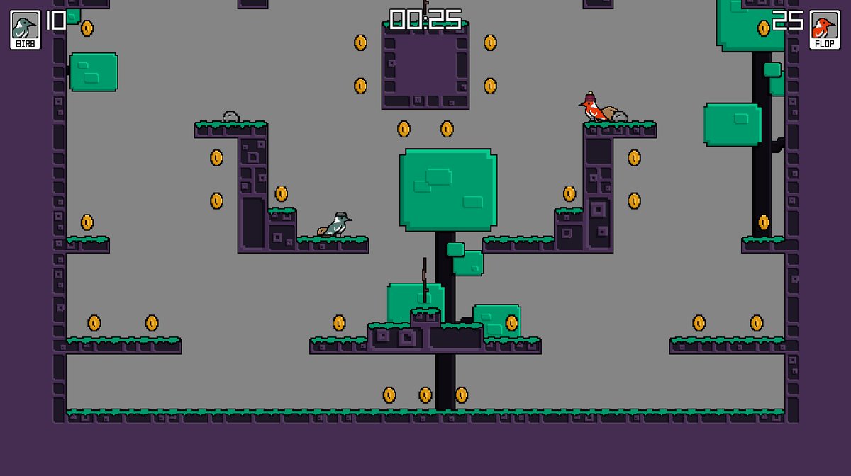 cosybirb's tweet image. Here&apos;s what @TroyMcanally and my game looks like at the end of our first #LDJAM !! We couldn&apos;t get it finished for submission, but we had heaps of fun with the theme and will definitely get this polished up in our spare time. 🐦 #indiedev #birds #LDJAM40 #gamejam #multiplayer