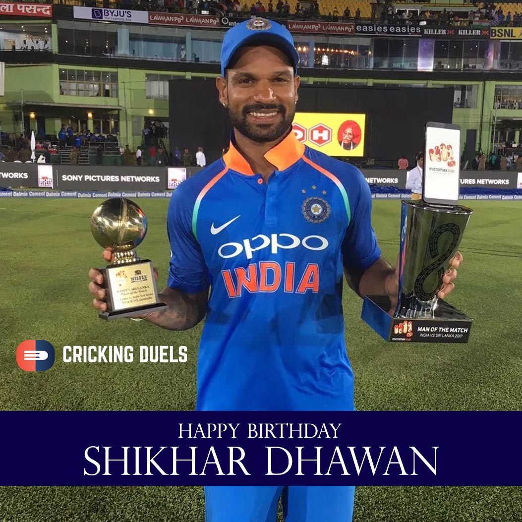 Happy birthday, Shikhar Dhawan. 