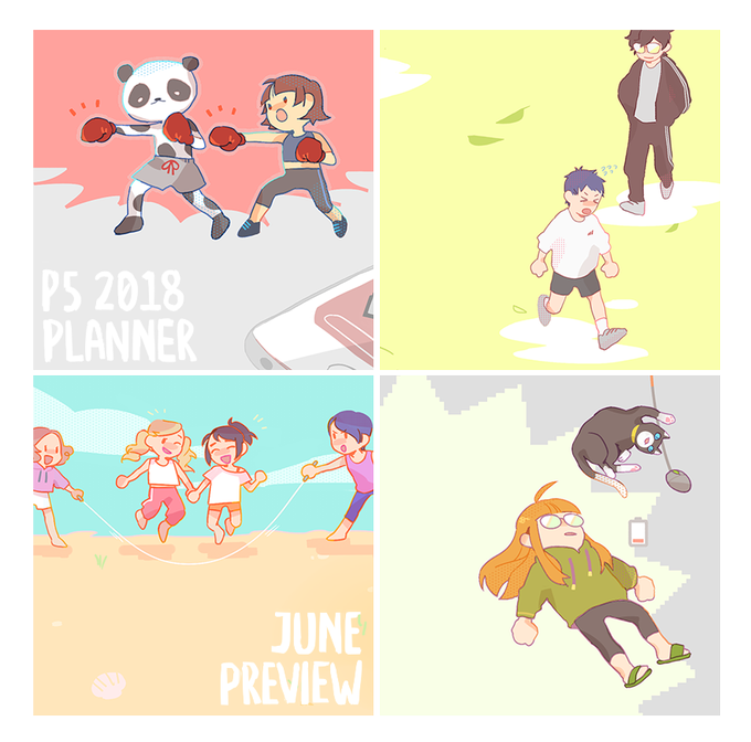 here's some teeny crops from my illusts in @daikonhime's p5 planner!! 

check it here :3c https://t.co/TVfNJOuLoo and check out the other previews too!!! 