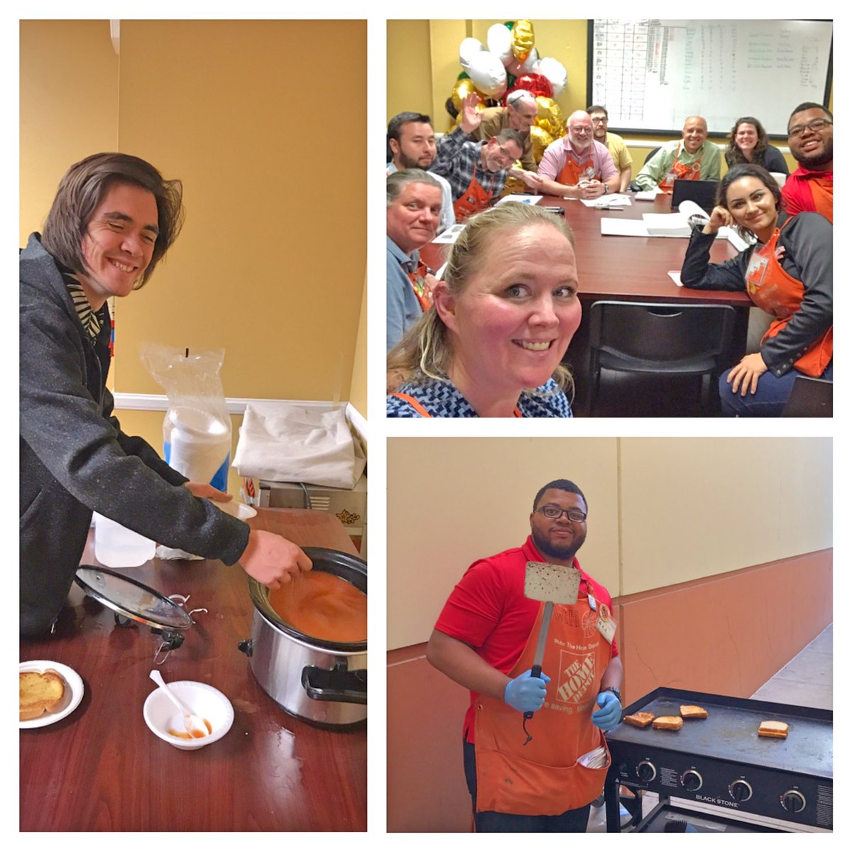 Who's 150 days safe??? That's right @homedepot6668 is!  We celebrated today with grilled cheese and tomato soup.  #workingsafe #safetyselfie @PacSouth @LKRTHD #saycheesewere150dayssafe @HDLMPerez