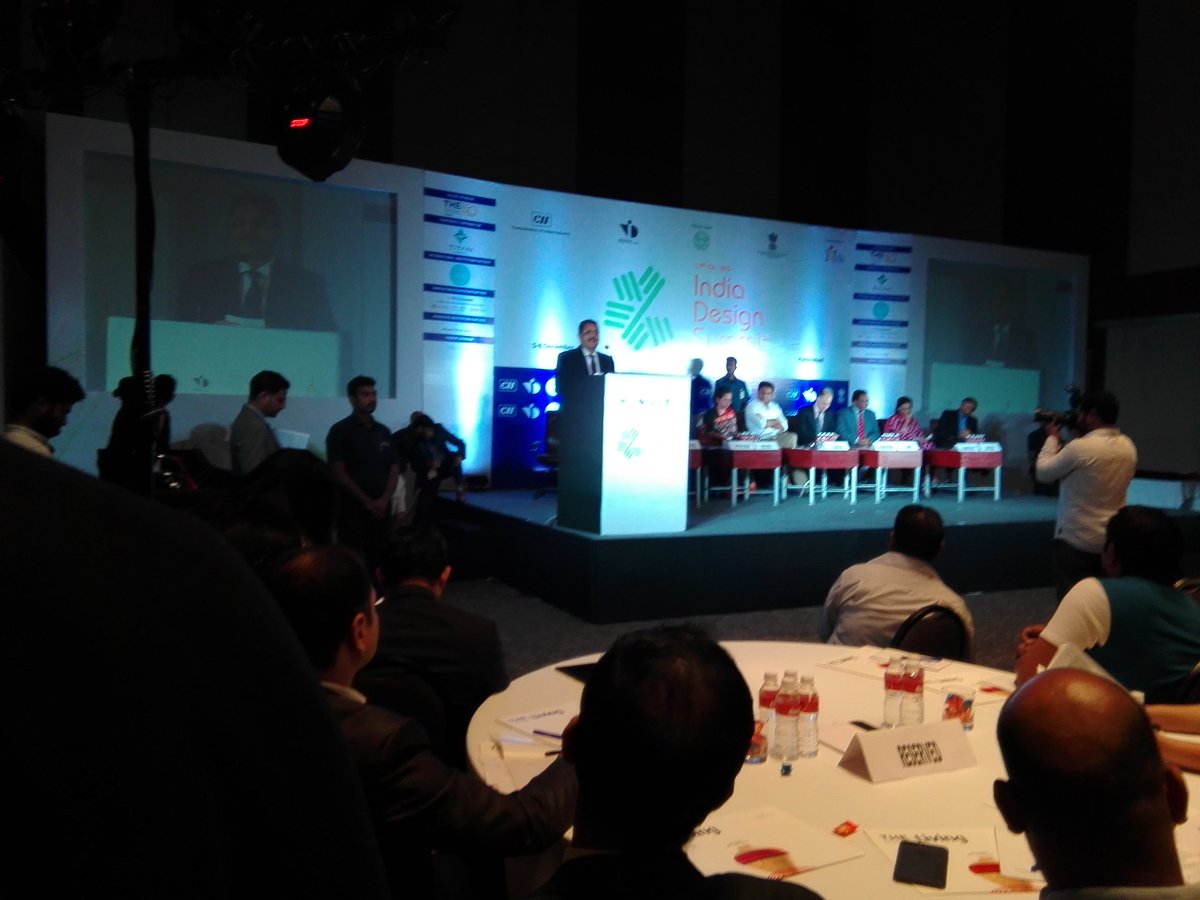@nid_india Pradyumna Vyas opening @cii_design Summit in Hyderabad on the key role of critical thinking in innovation