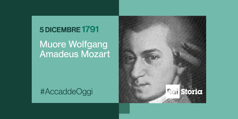 #AccaddeOggi Muore Wolfgang Amadeus Mozart [GUARDA VIDEO] 👉 ow.ly/xltx30gnknr