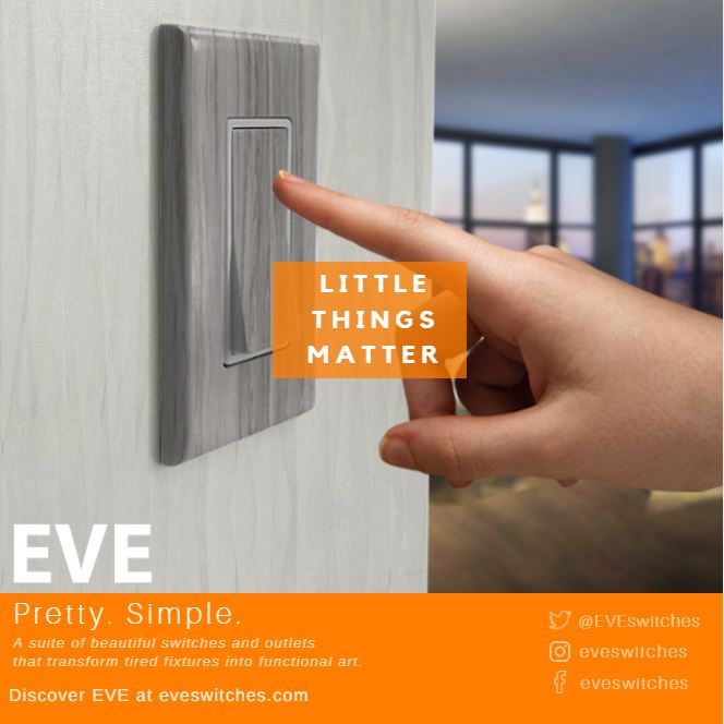 EVE Switches help complete the look of your stylish home. The little details of a home matter and light switches are not an exception. We are now on Indiegogo goo.gl/JwSVJf  Join today and #maketheswitch!