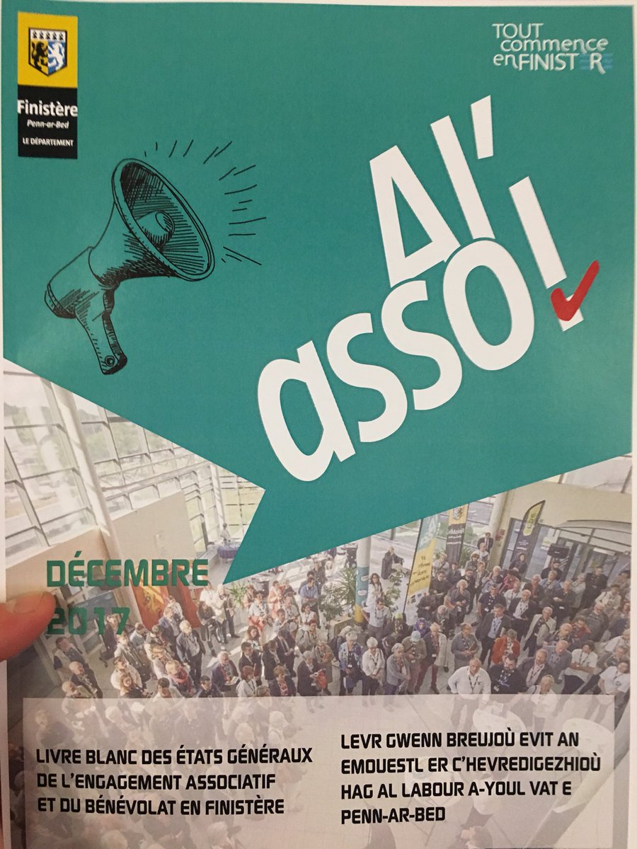 La @fedeb29 est présente à la présentation du livre blanc de l’engagement associatif et du bénévolat en Finistère. Un projet de longue haleine qui aboutit. Cc: <a href="/finistere_29/">Département du Finistère</a> <a href="/La_FAGE/">FAGE</a> <a href="/regionbretagne/">Région Bretagne</a>