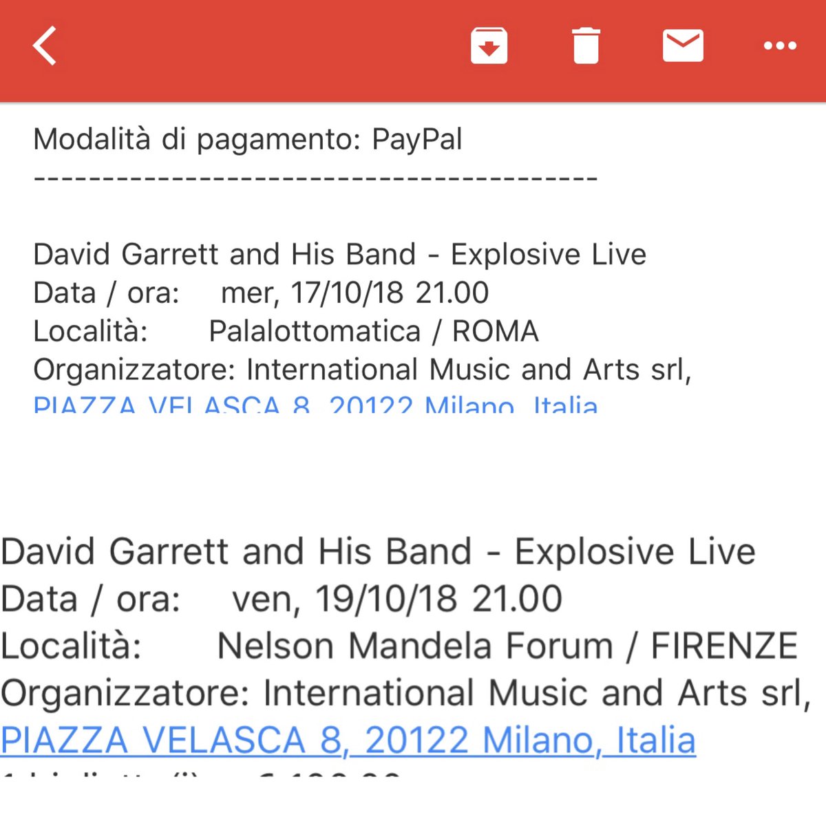 @rockonitalia @david_garrett @Plottomatica @mandelaforum @MediolanumForum @intmusicandarts @ProvinciaBZ @Comune_Bolzano @DGarrettSupport @DavidGarrettUSA @DavidGarrettFan Fatto! 2 su 4!!!😀😀😀