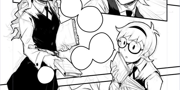 WIP for my LWA minicomic~
Oho, this would be around 6 pages~ 