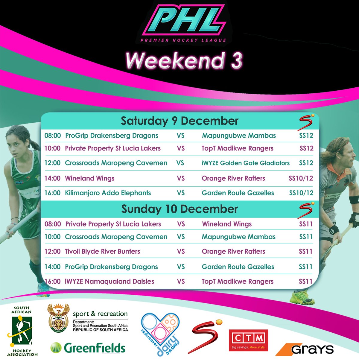 The final pool stages for #PHL17 take place this weekend promising nail biting action as teams battle it out for a place in the semi finals😬! Will the <a href="/BRBuntersPHL/">BlydeRiverBuntersPHL</a> &amp; <a href="/MMambasPHL/">Mapungubwe MambasPHL</a> stay unbeaten or will an underdog pull some tricks? Who are you baking to take this years PHL title?