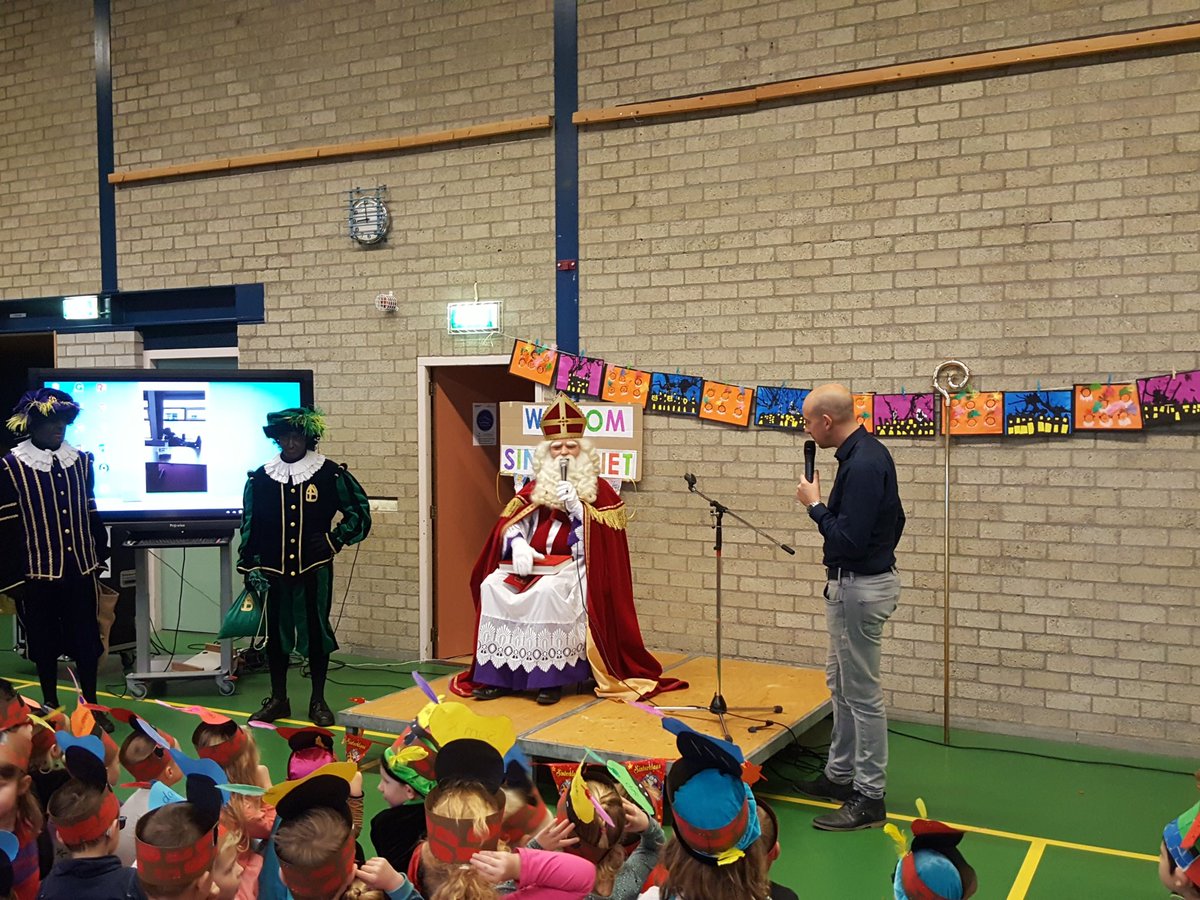 De Goedheiligman wordt welkom geheten.