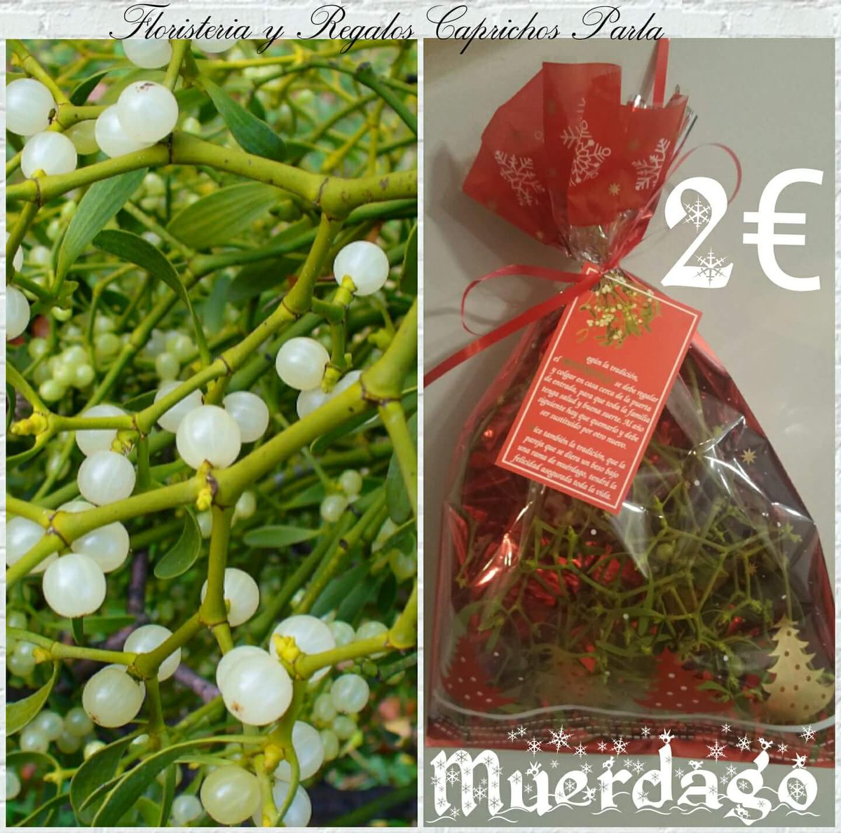 florescapricho's tweet photo. #Muérdago de la #Suerte #2€ 
Corre que se agotan!! https://t.co/eoaUI0BrDF