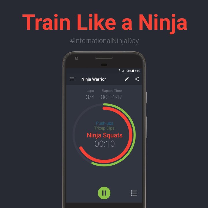 exercisetimer's tweet photo. Have you tried the dark theme?
#circuittraining #InternationalNinjaDay #hiit https://t.co/7YXcgJlPlh
