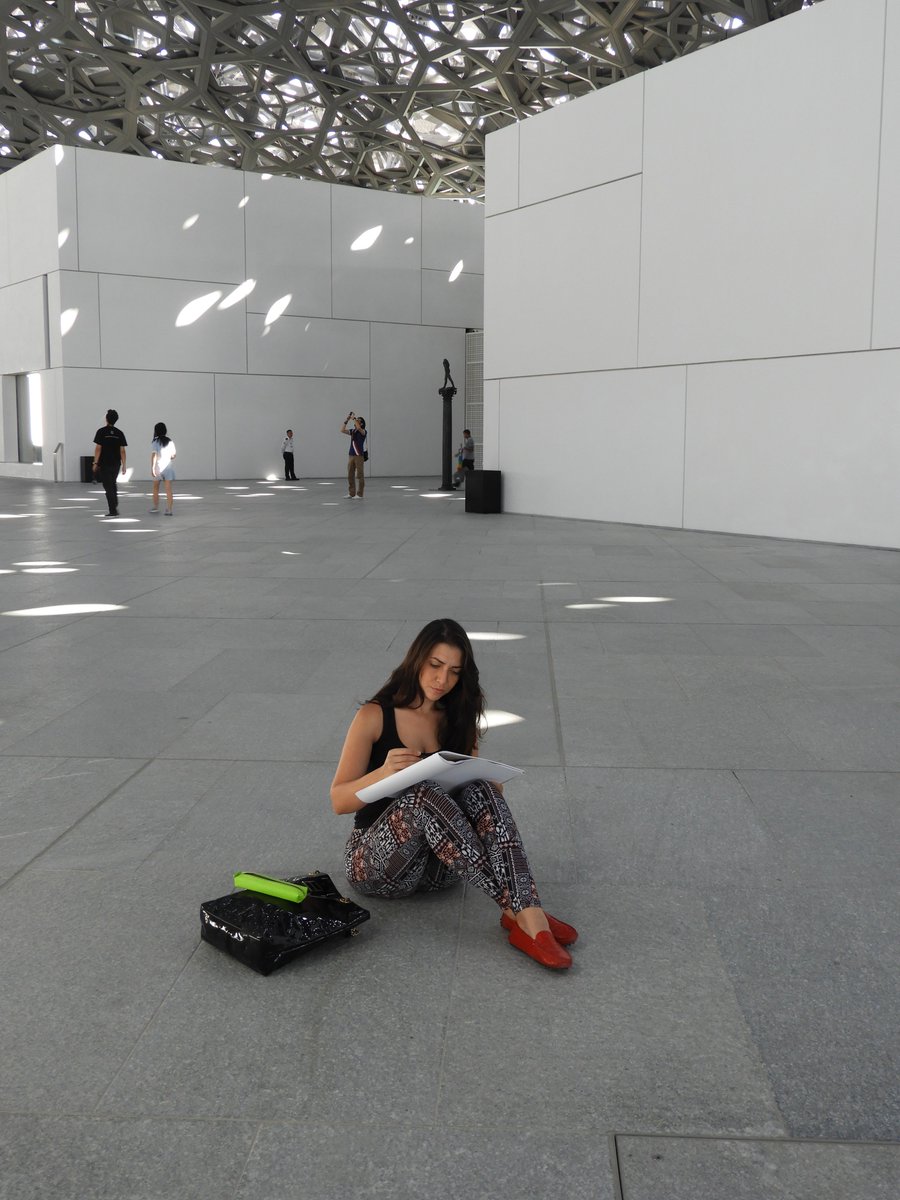 NYITAD's tweet photo. As part of #InteriorDesign's first year visualization class, students were required to do on-site #sketching at the @LouvreAbuDhabi. Special thanks to Prof. Basak Yuksel for organizing this memorable trip! #NYIT #NYITdidthat #NYITAD https://t.co/9W4SNQ9axx