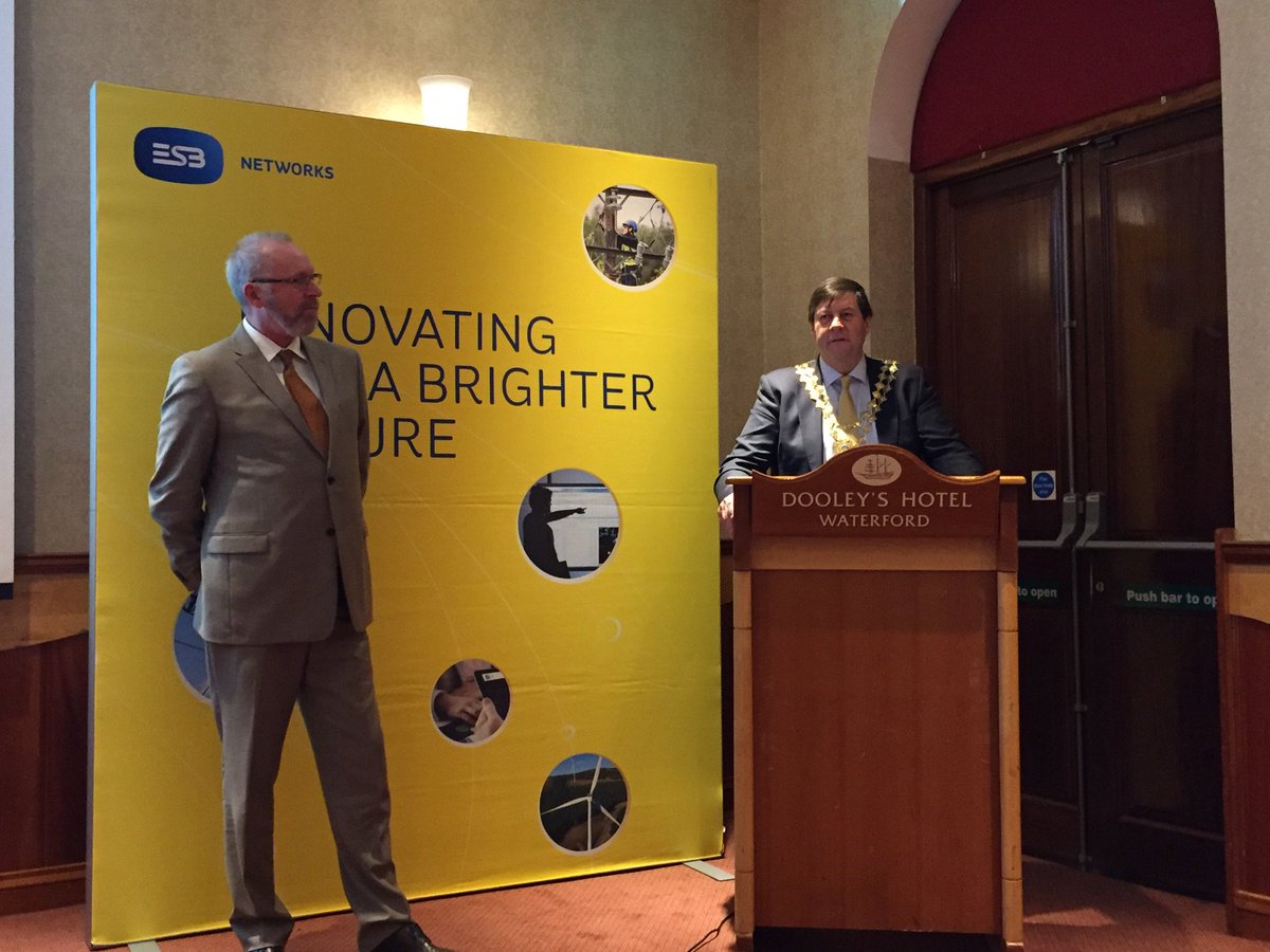 linssharpe's tweet photo. In Waterford with @waterfordcc for @ESBNetworks breakfast briefing @dooleyshotel https://t.co/ddn3i7Rrgk