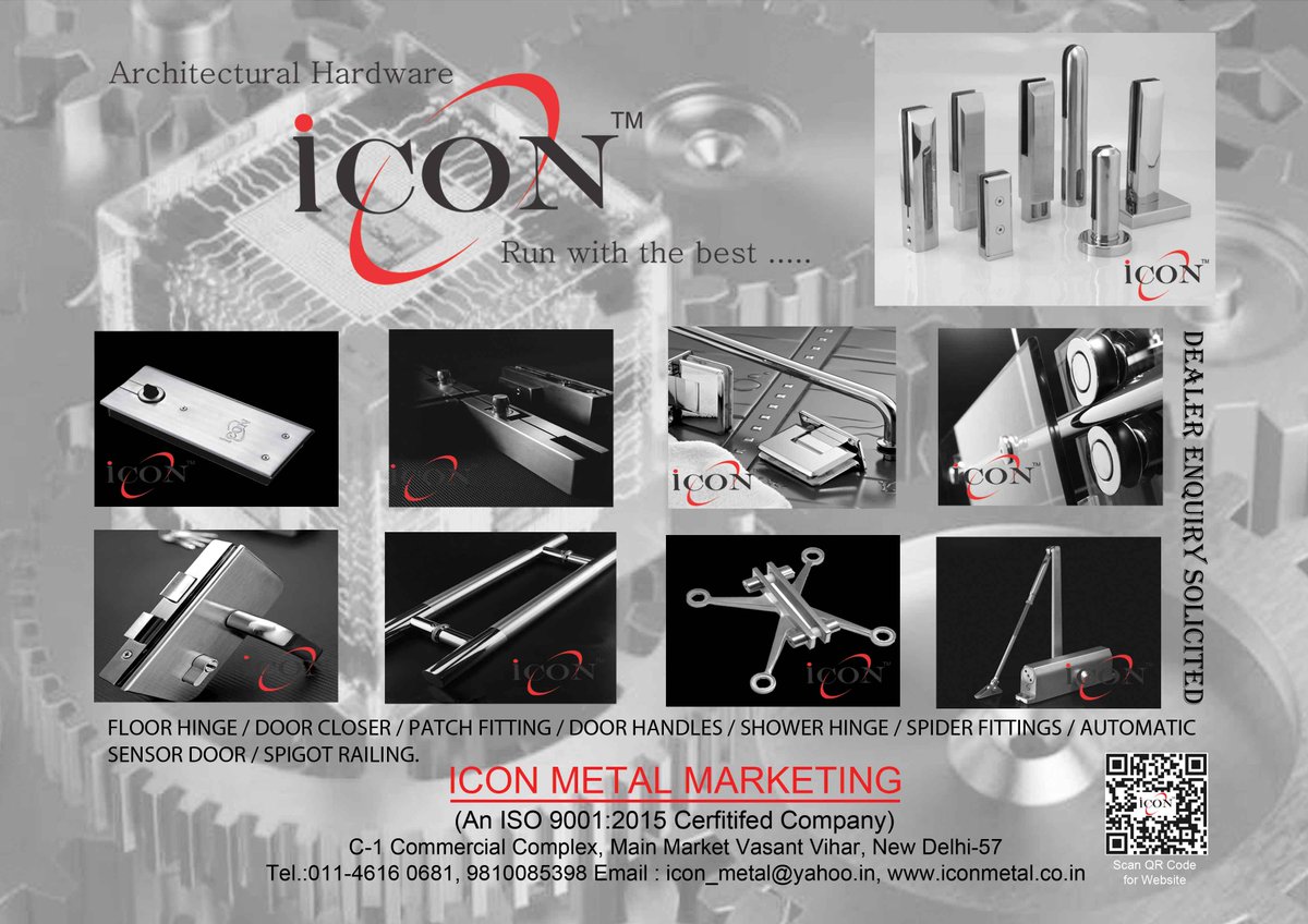 metal_icon's tweet photo. Icon Metal Marketing
#patchfittings #pointglassfittings #floorhinge #doorhinge #doorcloser #showerhinge #glassconnectors #showersliding #spiderfittings #canopyfittings #doorhandles #glassrailing #doorstopper https://t.co/SQAxD2c1Ba
