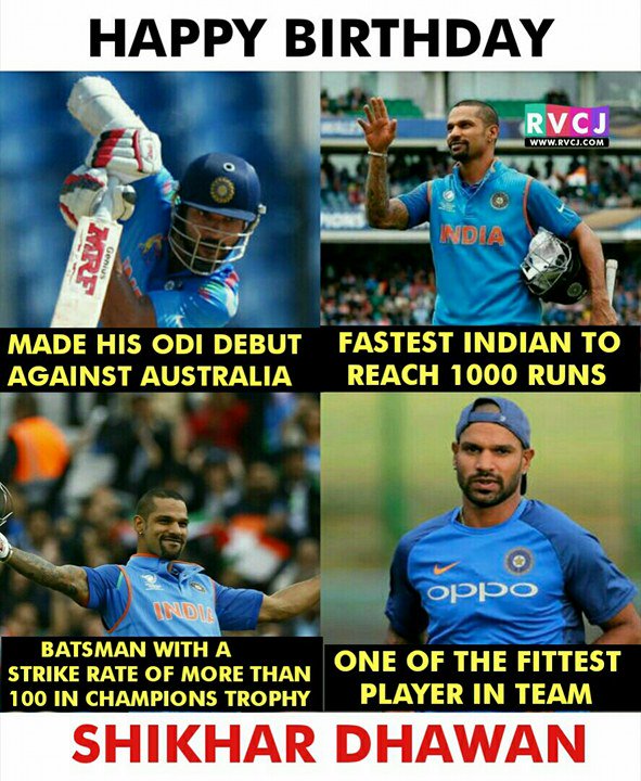 Happy Birthday Shikhar Dhawan 