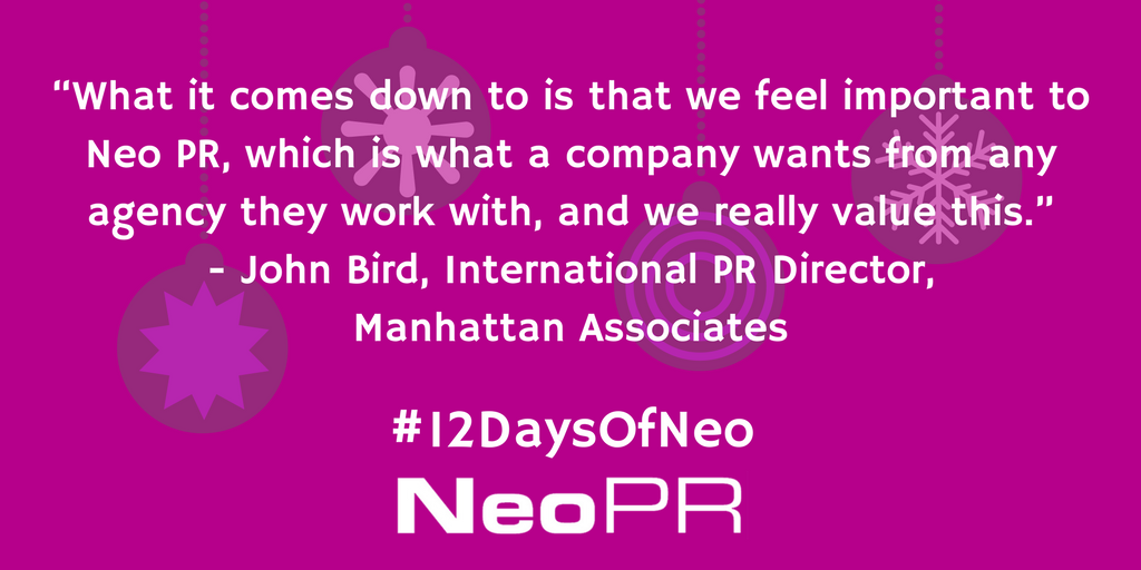 NeoPRLtd's tweet photo. On the first day of Christmas, Neo gave to me: One @ManHAssocUK client case study. #12DaysOfNeo https://t.co/9URzcJhYzD https://t.co/XRknCps1Pp