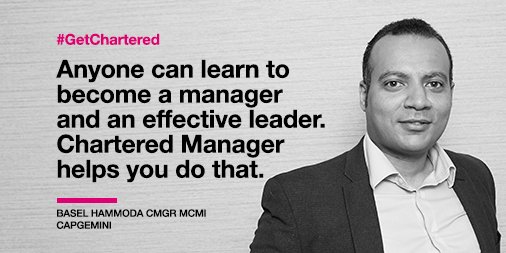 cmi_managers's tweet photo. #GetChartered @beso275 Basel Hammoda explains how Chartered Manager helped demonstrate his passion for great management and drive his career forward with @CapgeminiUKppl https://t.co/e9AqmlIOfD https://t.co/UESYfTDuRa