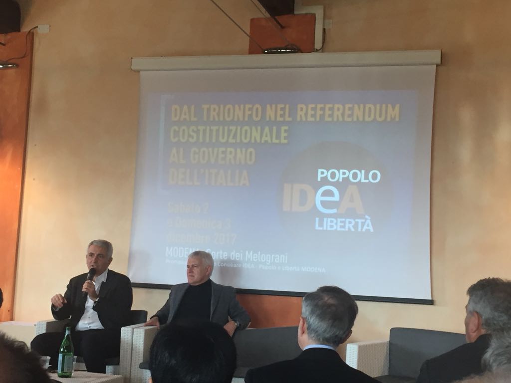 IDEAMonzaBrianz's tweet photo. Con la volontà della costituzione della #quartagamba si è chiuso l'incontro a #Modena del 2 e 3 dicembre. All'On. @QuagliarielloG il compito di riunire i #movimenticivici e politici liberali, cristiani, di destra, ma con spirito rinnovato e #nuoveidee . @mov_idea è tutto questo. https://t.co/5AVER56vjo