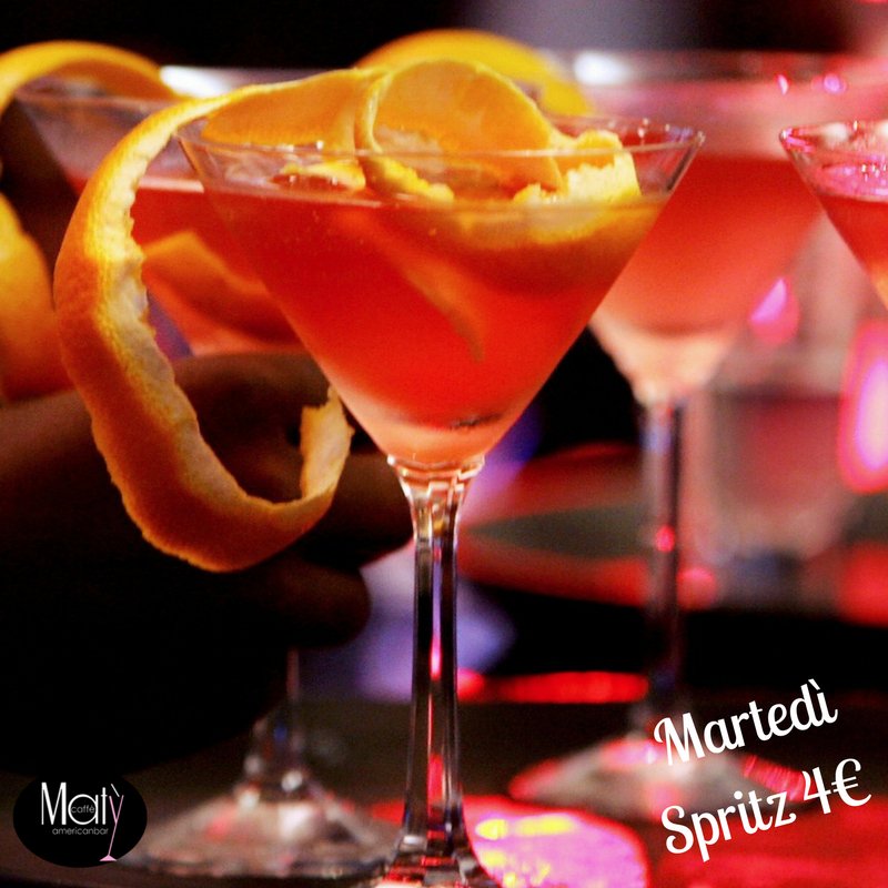 caffe_mati's tweet photo. #Spritz 4€ - #Martedì - con servizio ai tavoli e buffet inclusi!
Vi aspettiamo! #CaffèMaty #5dicembre https://t.co/nwld6kt4Ar
