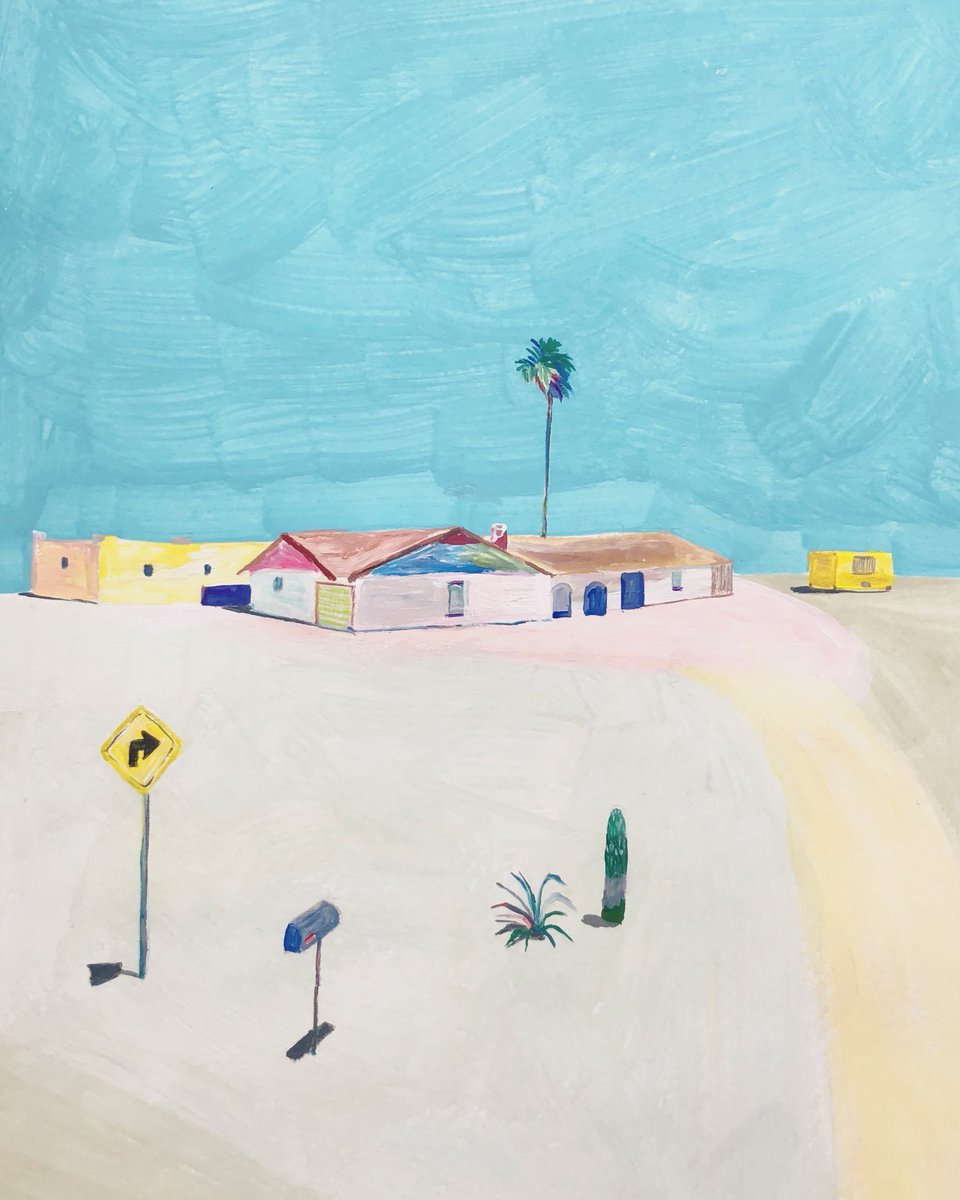 辰巳菜穂 Naotatsumi U Tvitteri Day15はアメリカ のアリゾナです Googleストリートビューで世界中を旅して絵 を描いています 家の周りにいろんな形のサボテン が生えていてとてもかわいい Google Street View Journey Day 15 Arizona Us イラスト