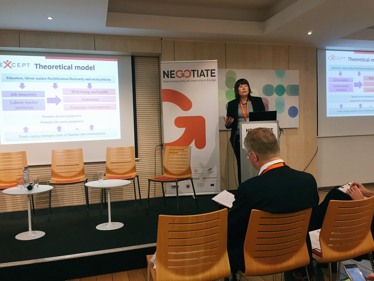 Day 2 of our final conference starts w <a href="/marge_unt/">Marge Unt</a> <a href="/except_eu/">Except project</a> on how atypical careers affect the pensions for youth in Europe