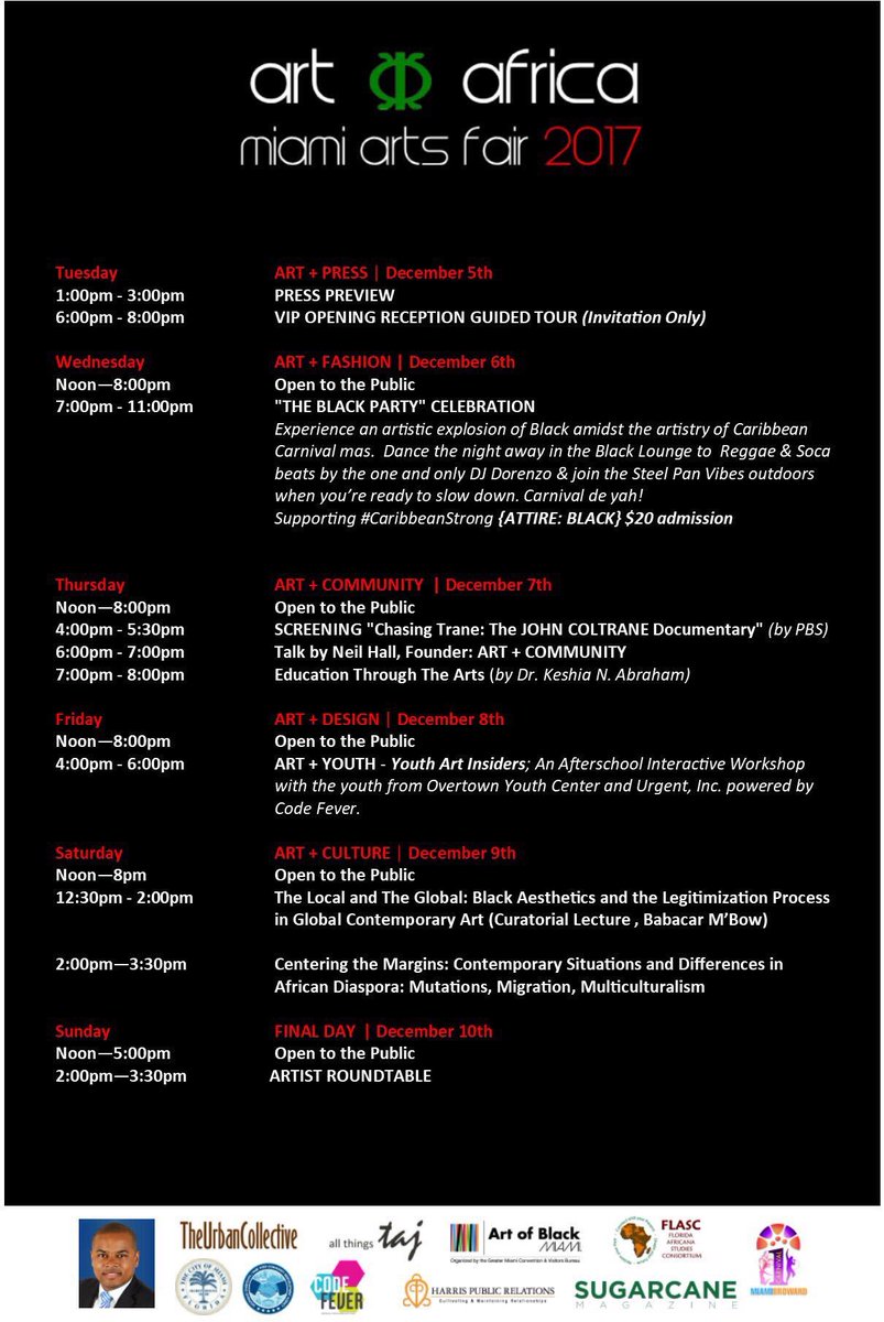 ExploreOvertown's tweet image. #SoulBasel Happenings: Dec 5-10 Art Africa "Back to Black" art festival hosted by @ArtAfricaMiami . #Baseling in historic Overtown. See you there! #ArtBaselMiami @HPRSocial @cityofmiamicra