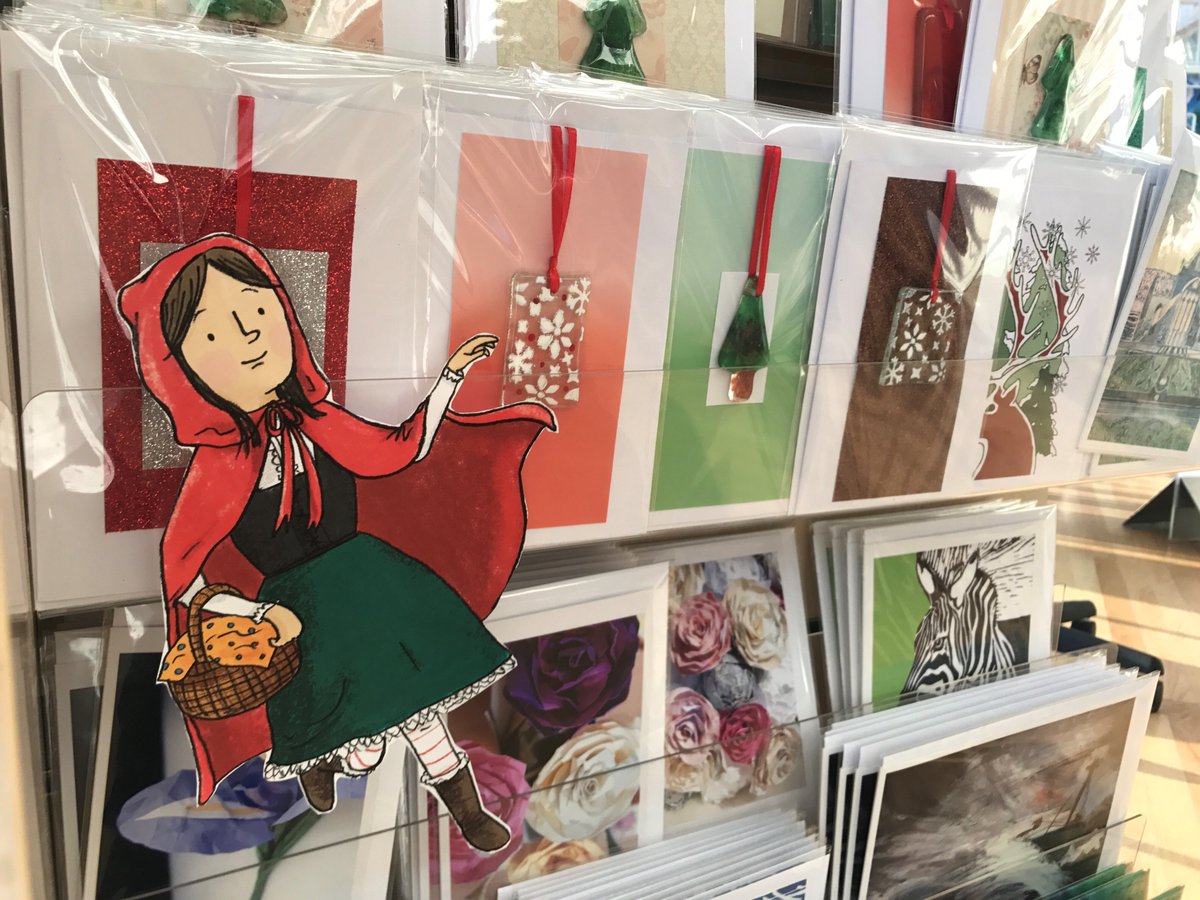 CourtyardArts's tweet photo. Little Red picking up a Christmas Card from The Courtyard shop this morning, we wonder who its for...?

Little Red Riding Hood launches today with our preview show, dont miss out on this wonderful production and book today.

https://t.co/rpmAFa5H16

#redontherun https://t.co/MIVe8djsTe