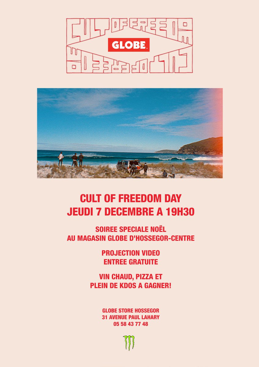 CULT OF FREEDOM DAY 🇫🇷

Movie Screening 🎥 Vin Chaud 🍷pizza 🍕beers 🍻 Free product up for grabs 🎁

#globebrand 
#beUNEMPLOYABLE