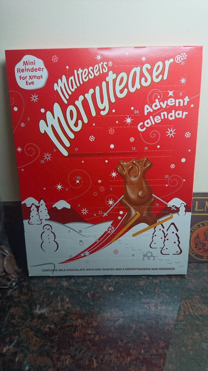 JoRussellRadio's tweet photo. The BF's advent calendar which has not been opened yet #5DaysIn #CrimesAgainstChristmas https://t.co/u5o1NmXS1w