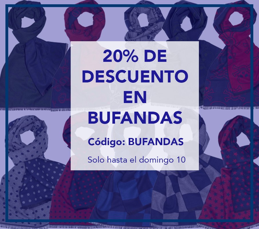 _TAILORDS_'s tweet photo. Te traemos buenas noticias:  ¡Descuento en bufandas! Ya no tenéis excusas para estar bien abrigados ❄️🧣usa el código BUFANDAS y obtén el 20% de descuento, entra en https://t.co/fRKIE4A0dE  #diciembre #tailords #smartdressonly #bufandas #frío #descuento #FelizMartes https://t.co/lRMnndbO89