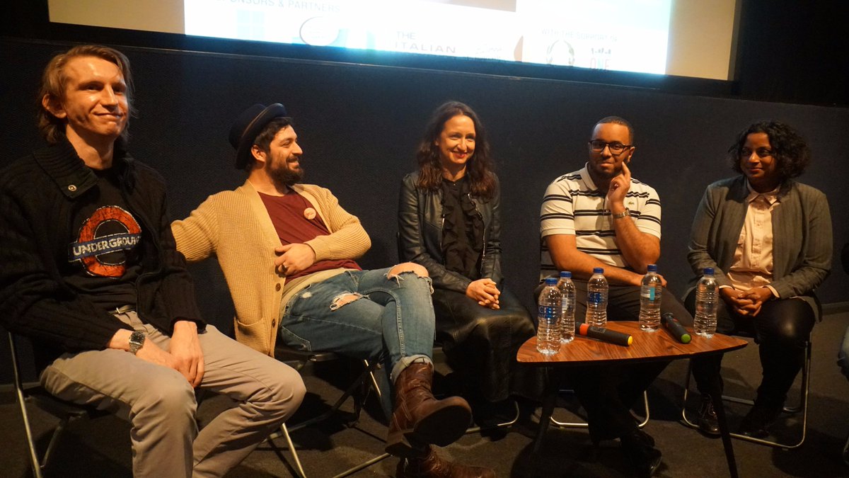 CinemaItaliaUK's tweet photo. Wonderful evening at @GenesisCinema with @LONMigFilmFest and doublebill of #PerUnfiglio and #Ambaradan. Thanks to #PaoloNegro, #MarziaErcolani, @Ang_Bok, #IshaniOConnor and #KavindaNavaratne for the beautiful Q&amp;A. PhotoCredits: #FilippoGuarna &amp; #PaoloValenti. https://t.co/eWHgvP32yh